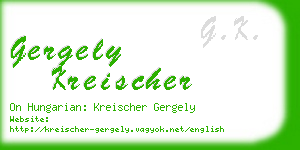 gergely kreischer business card